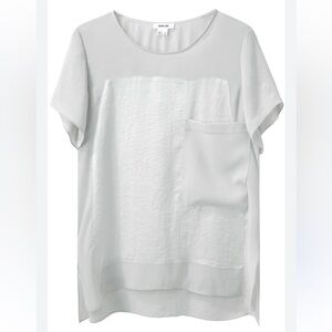 Helmut Lang grey short sleeve blouse